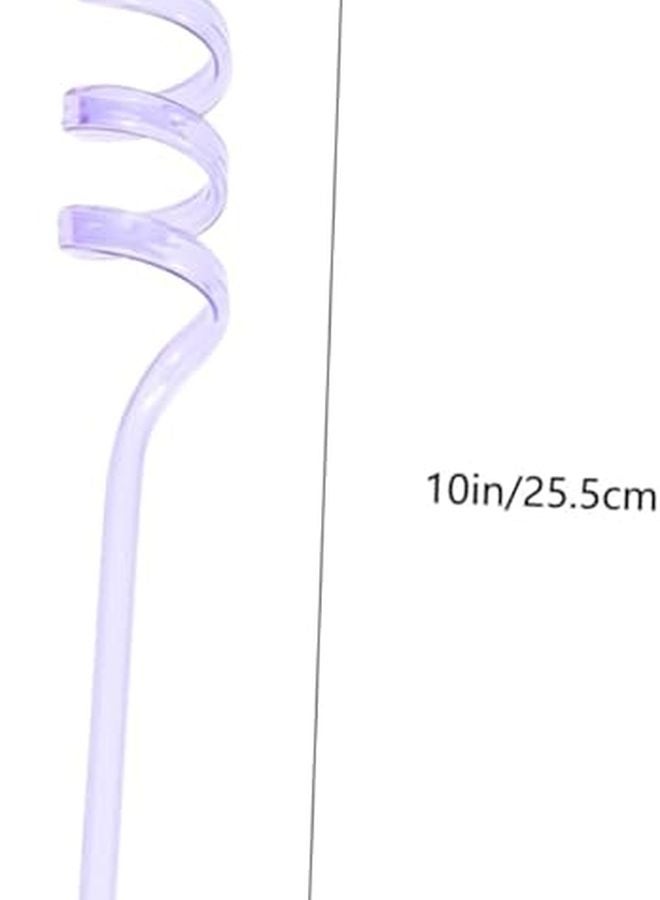 12Pcs Fruit Shaped Spiral Drinking Straws Summer Birthday Party Decorations - Image 2